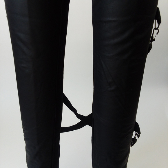 Tripp NYC Men's Bondage Vegan Leather Skinny Pants - Picture 3 of 8